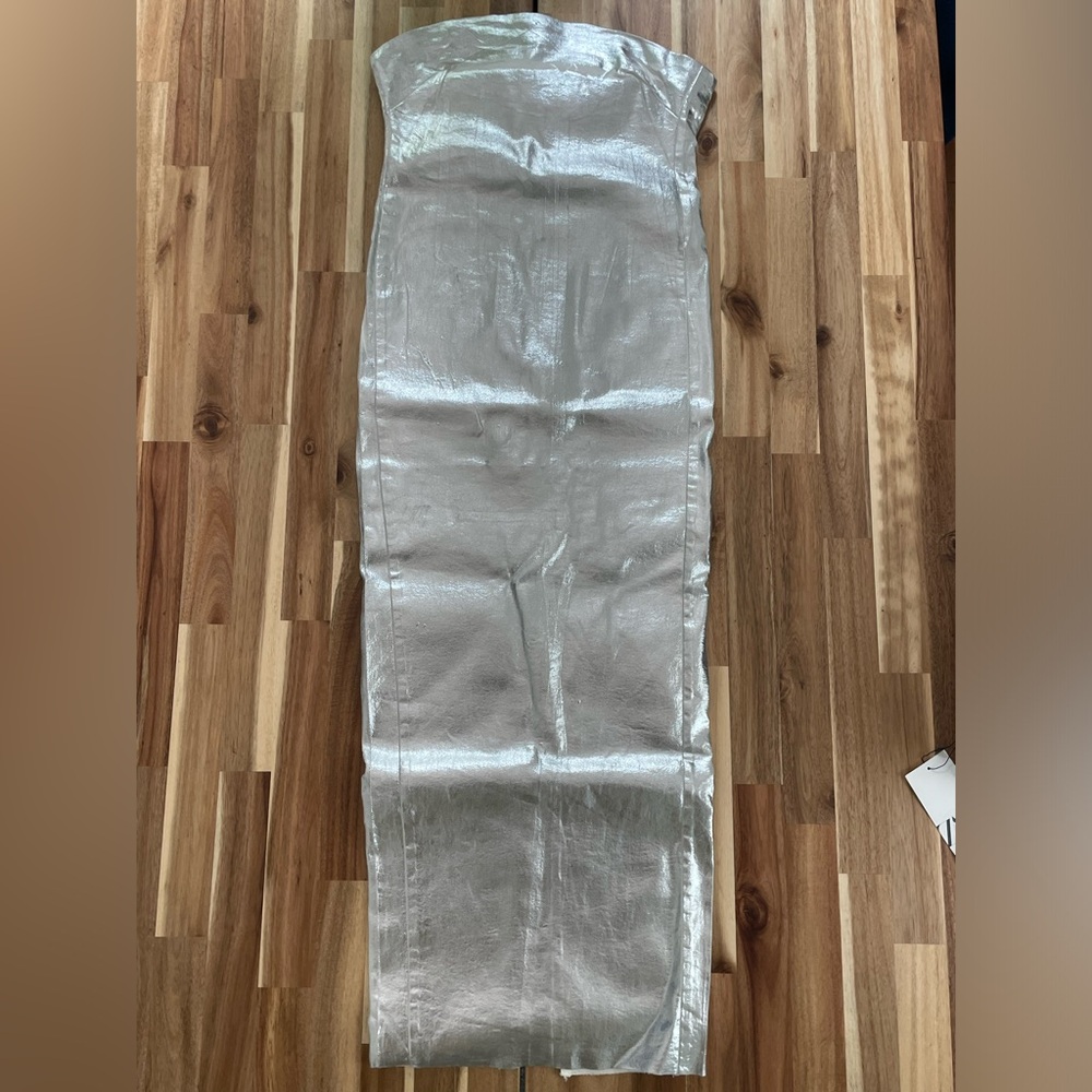Zara Silver Metallic Dress